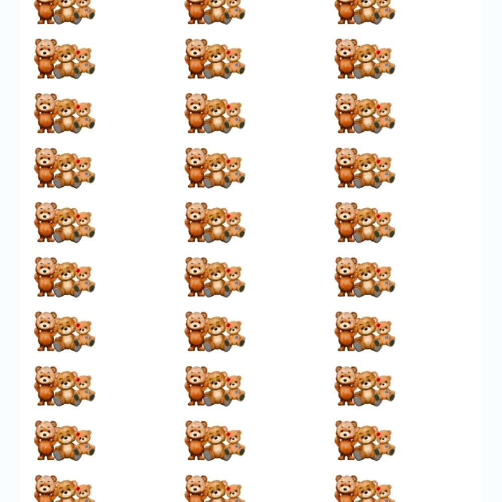 Teddy Bear Blank Label Stickers